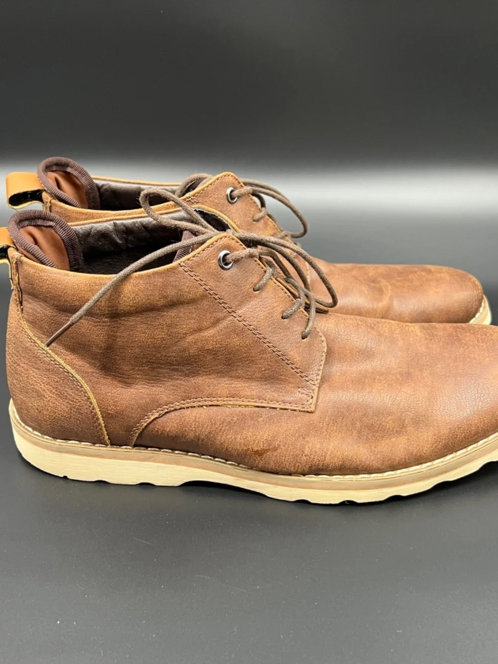 Madden by Steve Madden Men's Bulit Chukka Ankle Boots Size 12M Brown Lace up